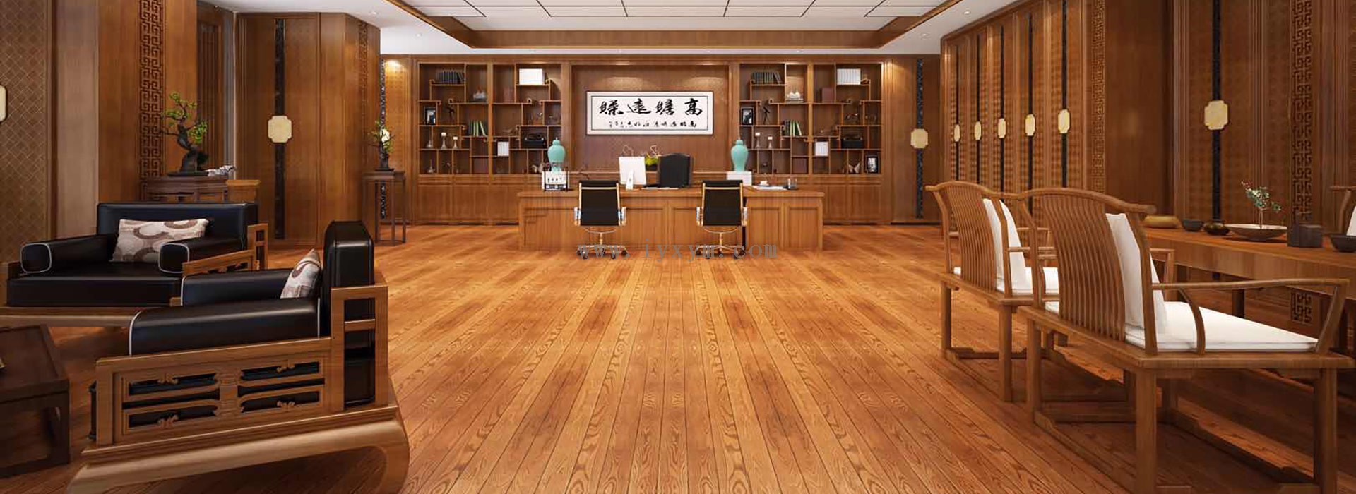 南郊辦公室柚木全屋定制案例